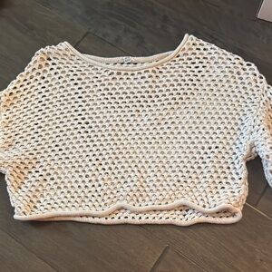 Garage Cream Boxy Crop Top